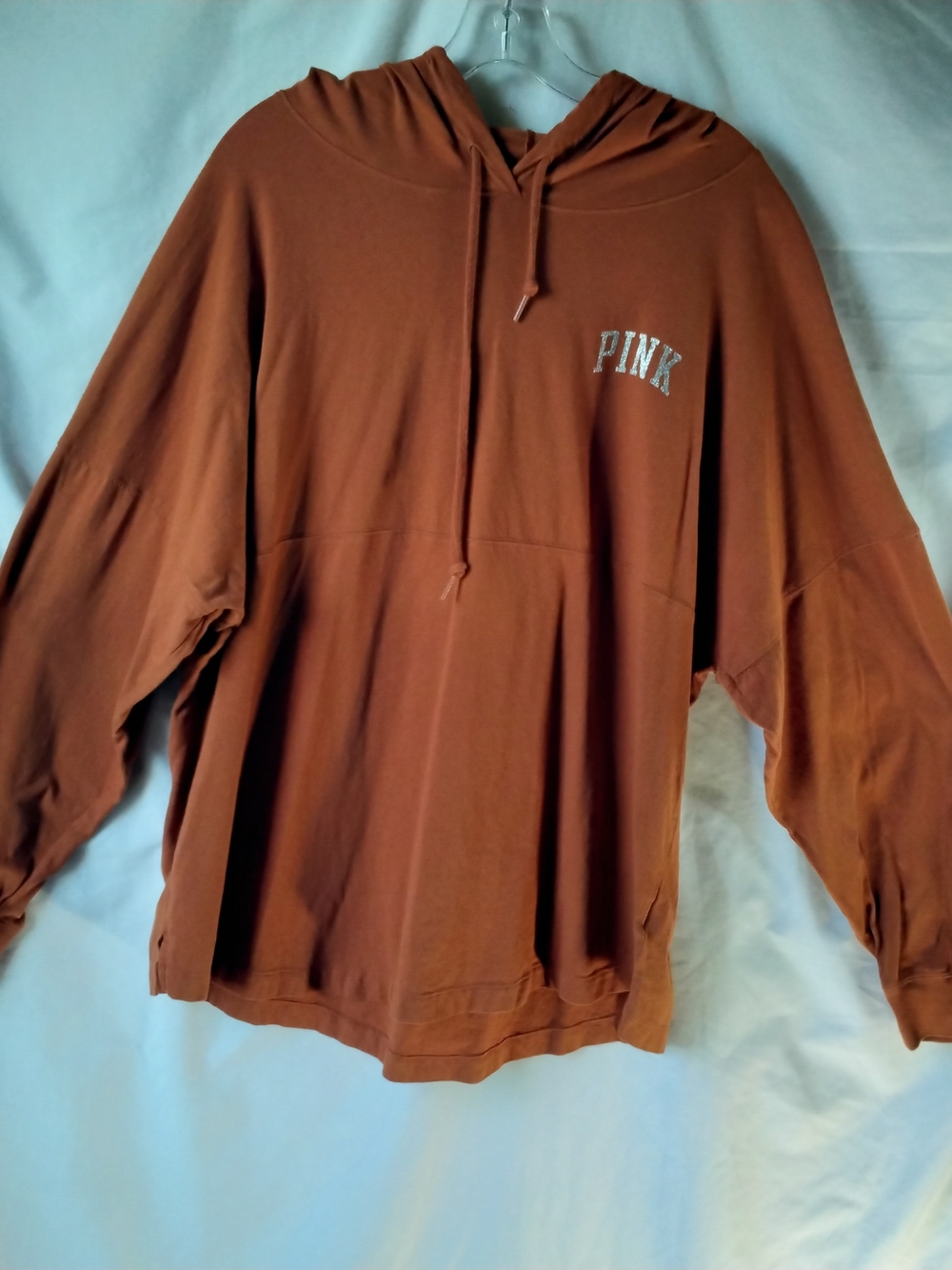 PINK Victoria's Secret Rust Brown Pullover Hoodie